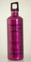 24oz Stainless Steel - Fuchsia with Black print